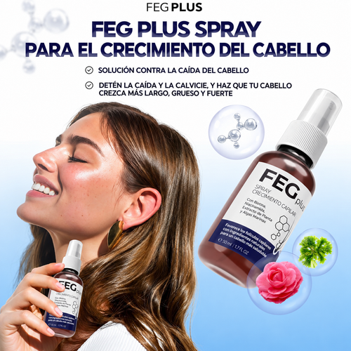 FEG Plus™ Hair Growth Spray | Tratamiento Anticaída y Estimulador Folicular Avanzado (50ml)